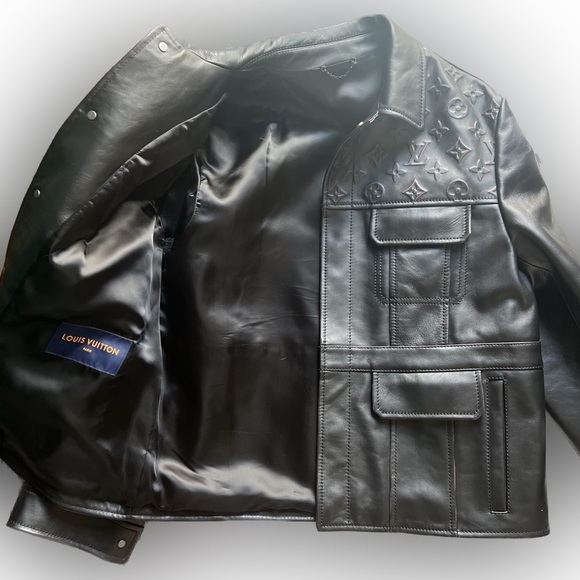 Louis Vuitton Men’s Monogram Leather Trucker Jacket - Picture 4 of 5